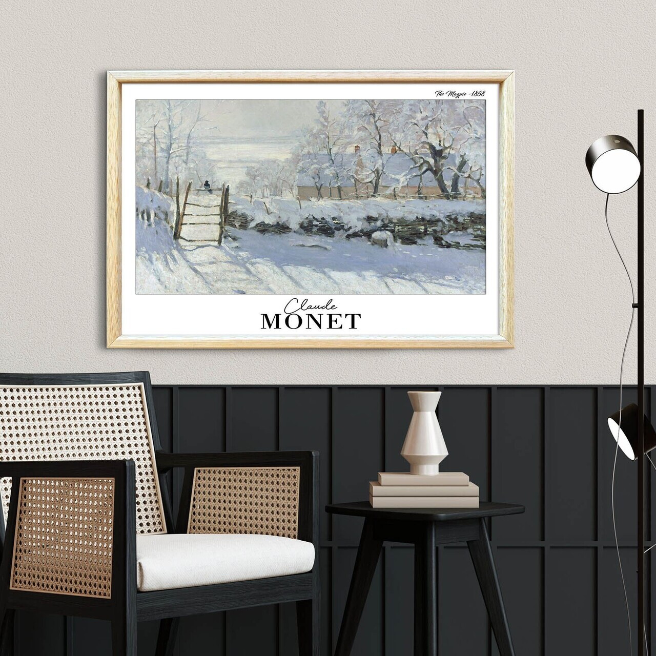 Tablou decorativ, 4262AHSMONET-012, Lemn masiv, Fundal: 100% MDF (Grosime: 2,7 mm), Multicolor - view 2