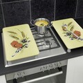 Set 2 protectii pentru aragaz Maximex, Universal, 52x30 cm, sticla, multicolor
