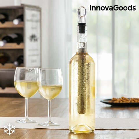 Dispozitiv racire vin cu aerator InnovaGoods, inox/polipropilena