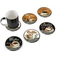 Set 6 suporturi pentru pahare Coffee, Versa, Ø11 cm, sticla