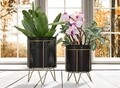 Set 2 ghivece Fashion, Mauro Ferretti, Ø 19,5x28-17x23 cm, fier