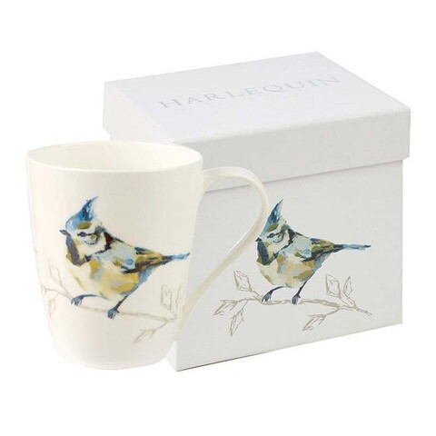 Cana in cutie cadou, persico turquoise, churchill, portelan fine bone china, 390 ml