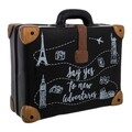 Pusculita, Suitcase, Creaciones Meng, 16x14.3 cm, ceramica, negru