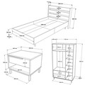Set dormitor pentru copii, Locelso, ON23-W, Alb