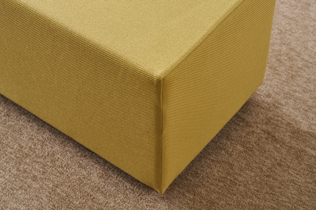 Taburet, Atelier del Sofa, 825BLC5188, Lemn, Galben - view 3