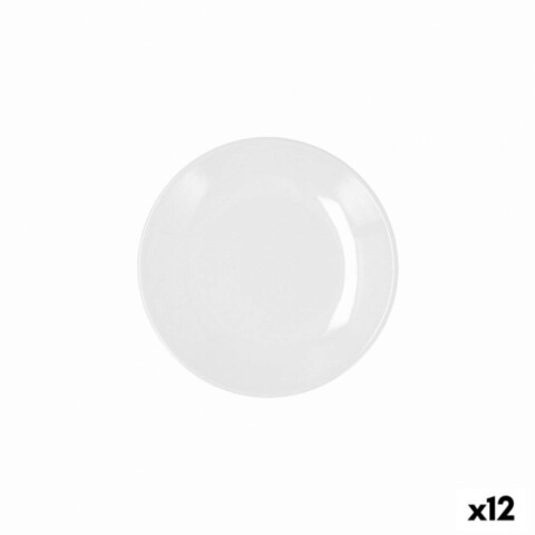 Set 12 farfurii, bidasoa, glacial coupe, Ø 16.5 cm, ceramica, alb