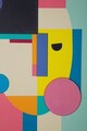 Tablou decorativ Picassy -B, Mauro Ferretti, 50x70 cm, canvas/lemn de pin/plastic, multicolor
