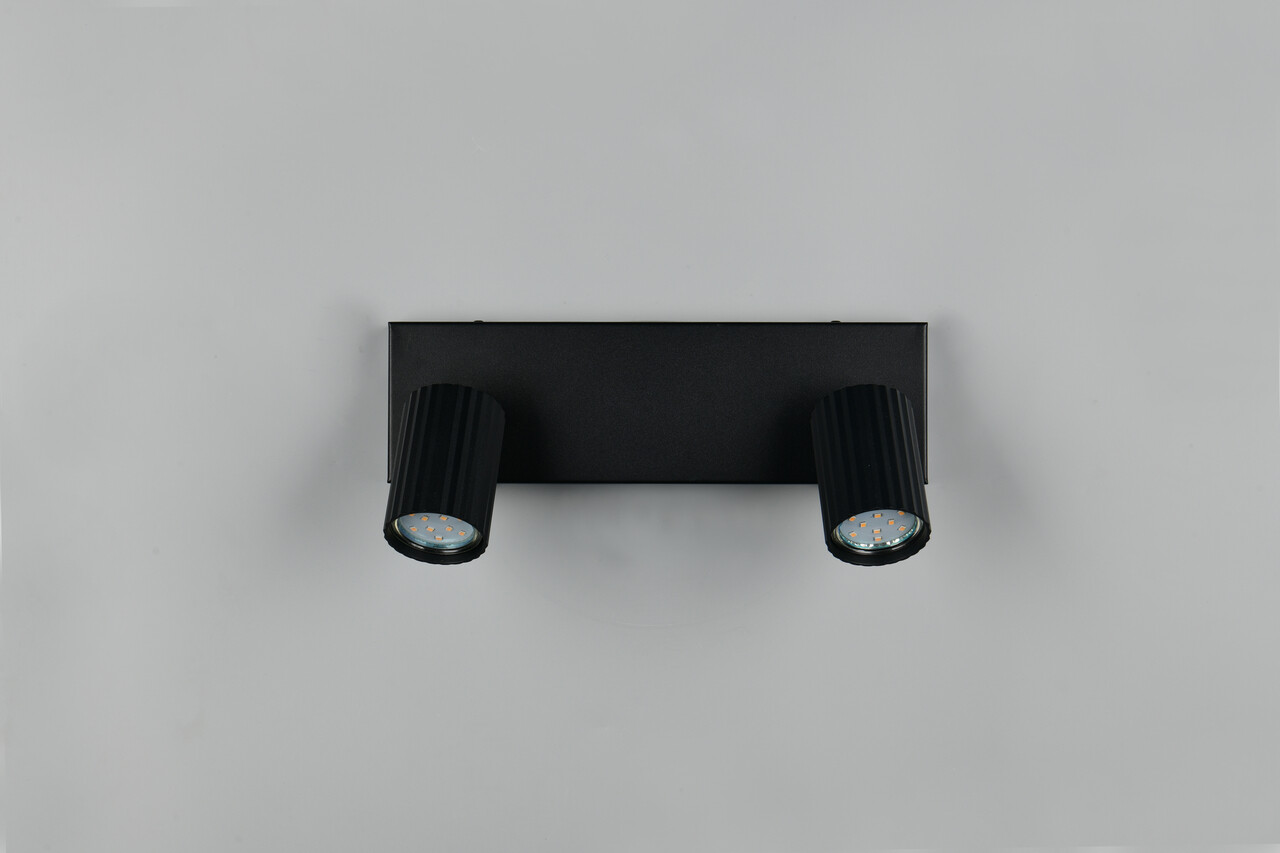 Plafoniera Soka, TRIO, 30x9x14.5 cm, 10W, 2x GU10, metal, negru mat