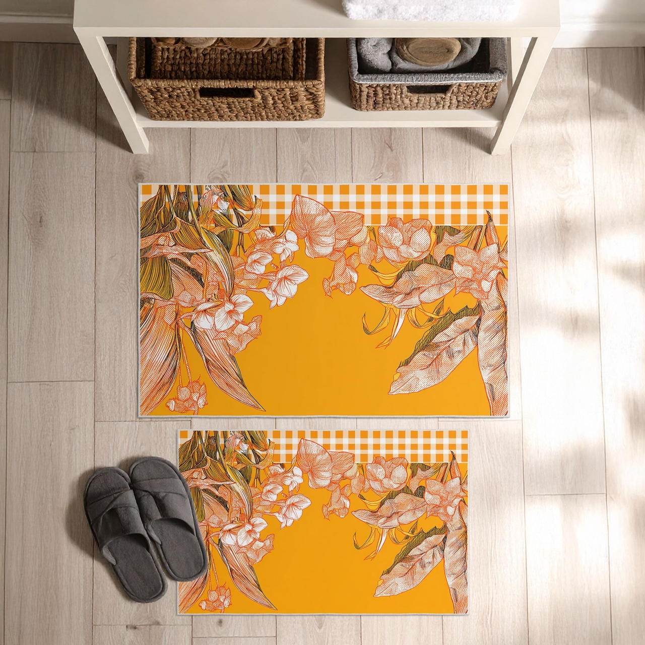 Set covorase de baie, L'essentiel Maison, Asr13, Galben