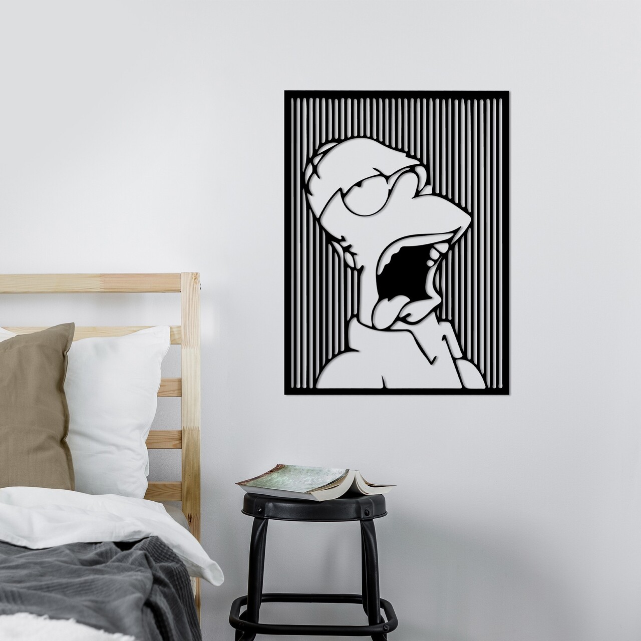 Decoratiune de perete, Sımpson 1, Dimensiuni: 41 x 56 cm, Negru - view 3