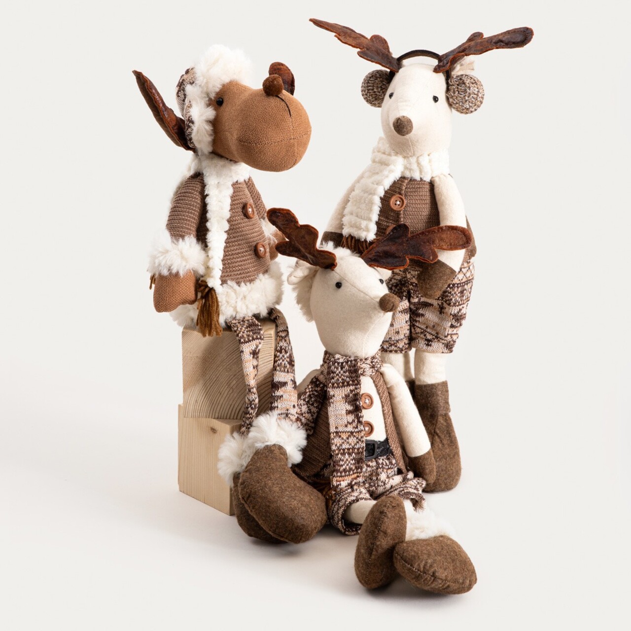 Decoratiune Ren Latest, Homla, 69 cm, poliester, maro/alb