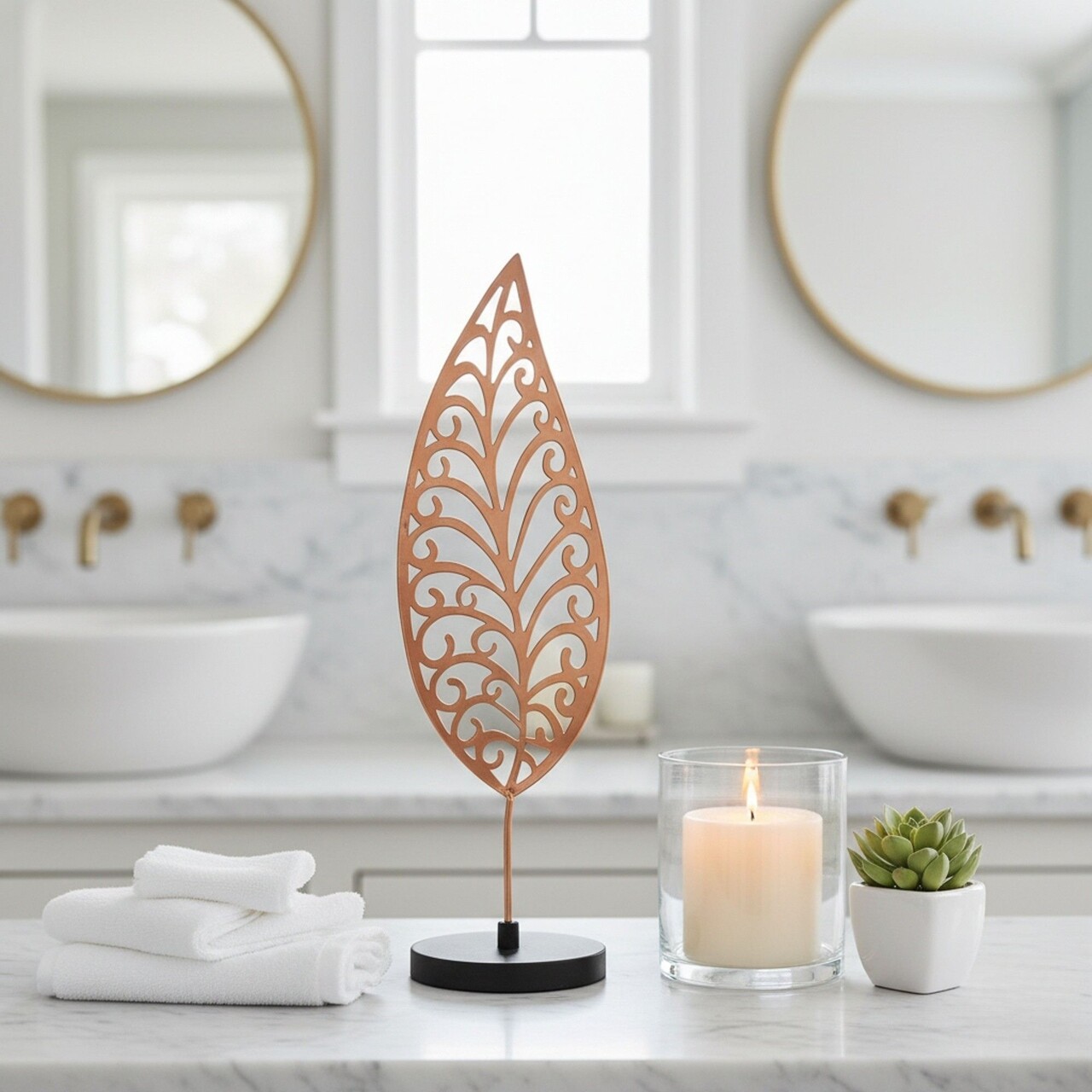 Decoratiune, Dm-002-A, 49x15x13 cm, Cupru/Negru - imagine 2