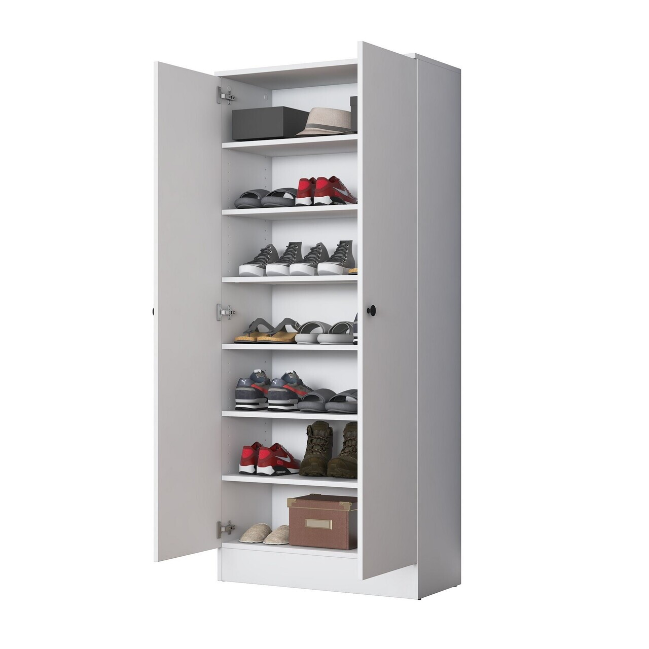 Cuier de perete, Hanah Home, EA148, 80x182.8x37.5 cm, PAL melaminat, Alb - view 8