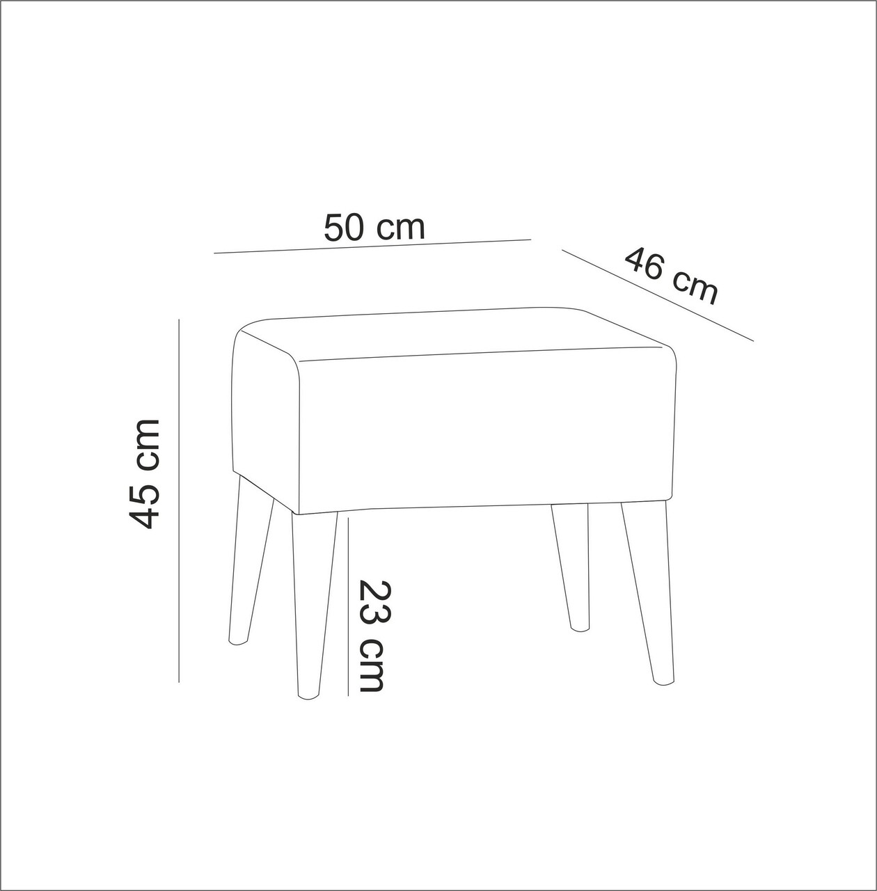 Bancheta, Unique Design, 867UNQ1006, Lemn De Carpen, Gri