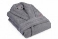 Halat de baie unisex, Beverly Hills Polo Club, 100% bumbac, L/XL, Grey