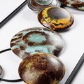 Decoratiune de perete, Textured, Metal, 90 x 32 x 4 cm, Multicolor