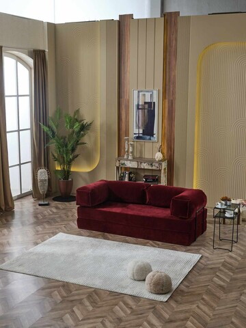 Canapea extensibila 3 locuri, Atelier del Sofa, 753SLC1121, Rosu claret