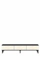 Comoda TV, Hanah Home, Didema 180, 180x40.5x30 cm, Antracit / Travertin