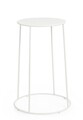 Masuta de cafea pentru gradina/terasa Austin, Bizzotto, D35x63 cm, otel, invelis e-coating, finisaj mat, alb