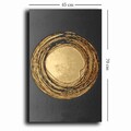 Tablou decorativ, 4570NISC-024, Canvas, Lemn, Aur/Negru