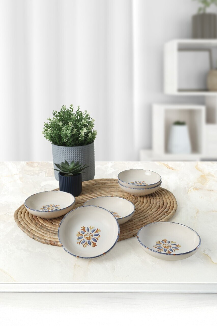 Set boluri pentru sos, Hermia, 275KRM2698, 13 cm, Albastru / Portocaliu