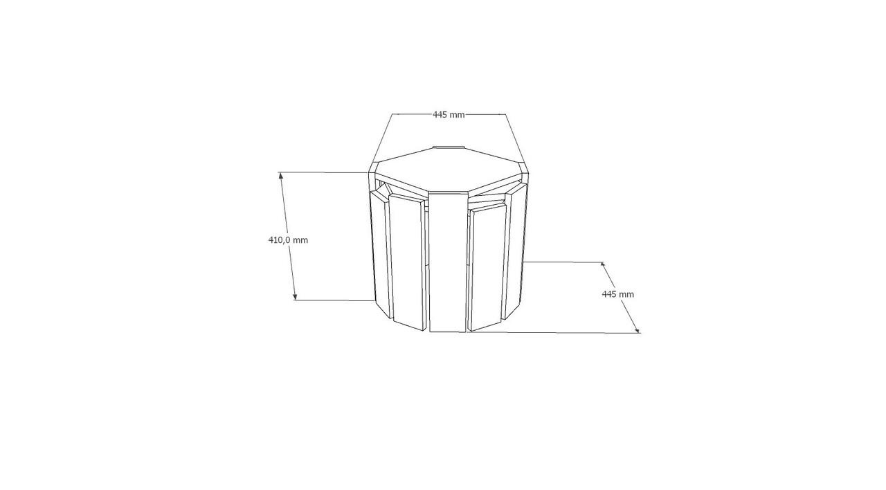 Masuta de cafea, Hanah Home, Lori, 44.5x41x44.5 cm, Alb/Maro - view 8