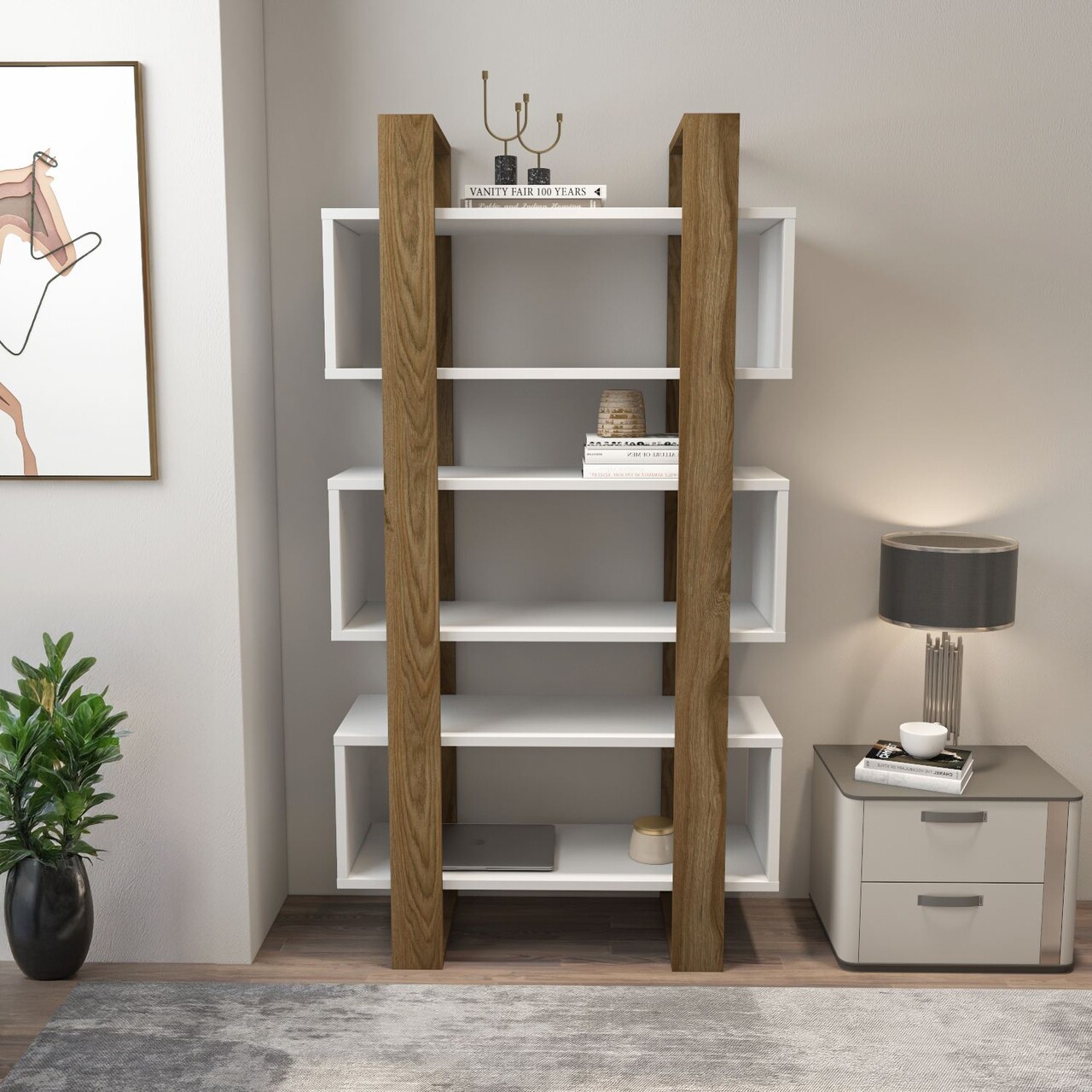 Corp biblioteca, Zena Home, Reina, Nuc/Alb