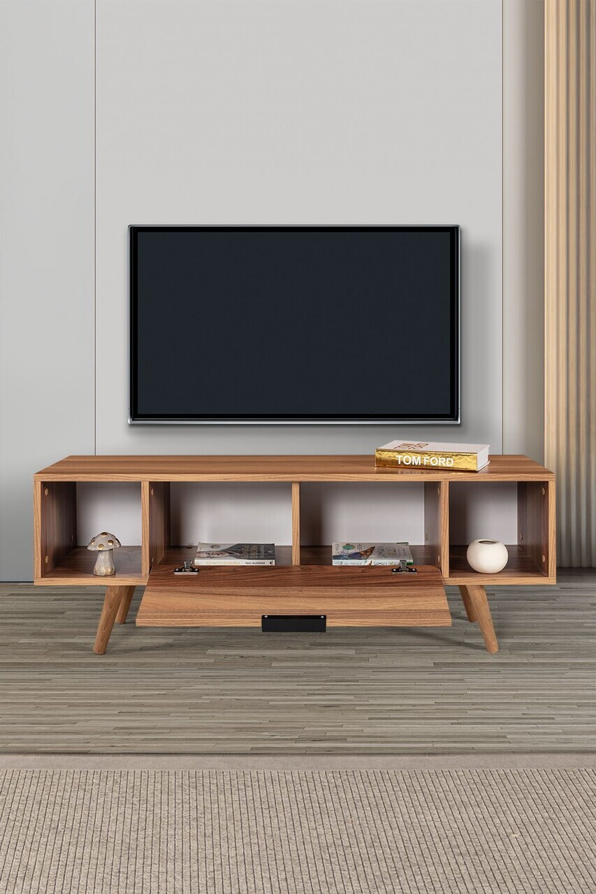 Comoda TV, Hanah Home, Mesir 3325, 130x47x35 cm, PAL, Maro — imaginea 2