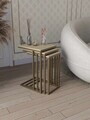Set masute 3 piese, Hanah Home, Mira, Antic / Travertin