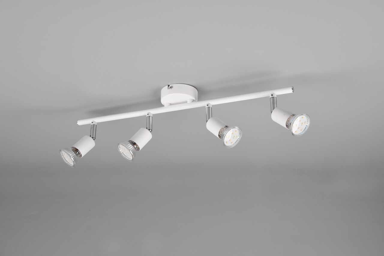 Plafoniera Paris, RL, 50x8x13.5 cm, 35W, 4x GU10, metal, alb mat