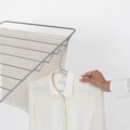 Uscator de rufe cu suport umerase, Brabantia, Hangon Metallic, 25 m capacitate de uscare, otel, gri metalizat