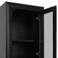 Vitrina cu 1 usa si 2 sertare, Chic, L.60 l.50 H.190, mdf/pal/furnir de mesteacan, wenge