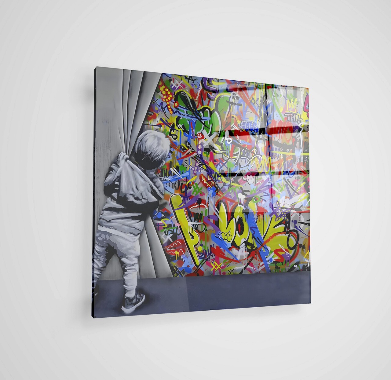 Tablou decorativ, CAM4125_5050, Dimensiune: 50 x 50 cm, Multicolor - view 2