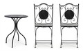 Set masa si 2 scaune de gradina Huston, Bizzotto, otel/ceramica