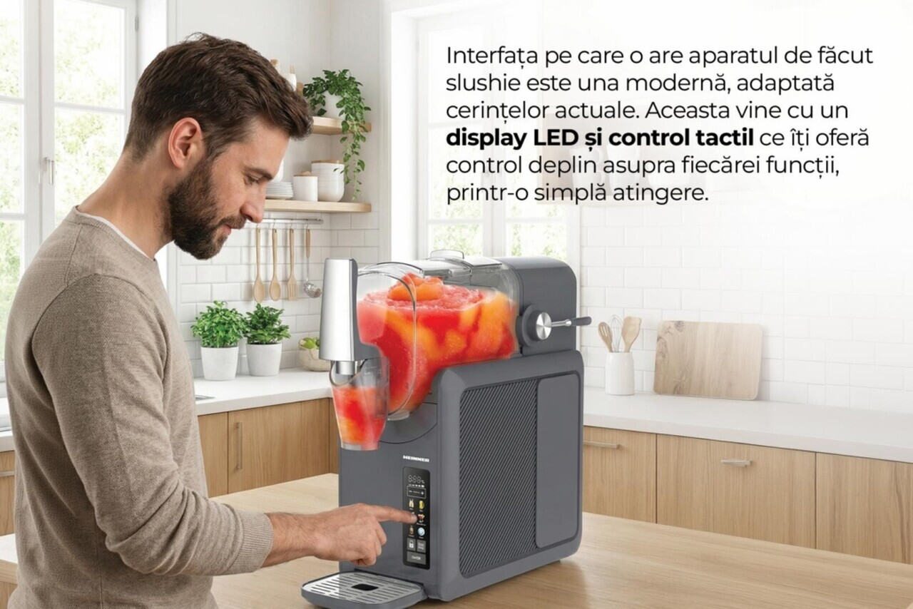 Aparat granita 6 in 1 FreezeFun, Heinner, 220W, 2.6L, gri - view 9