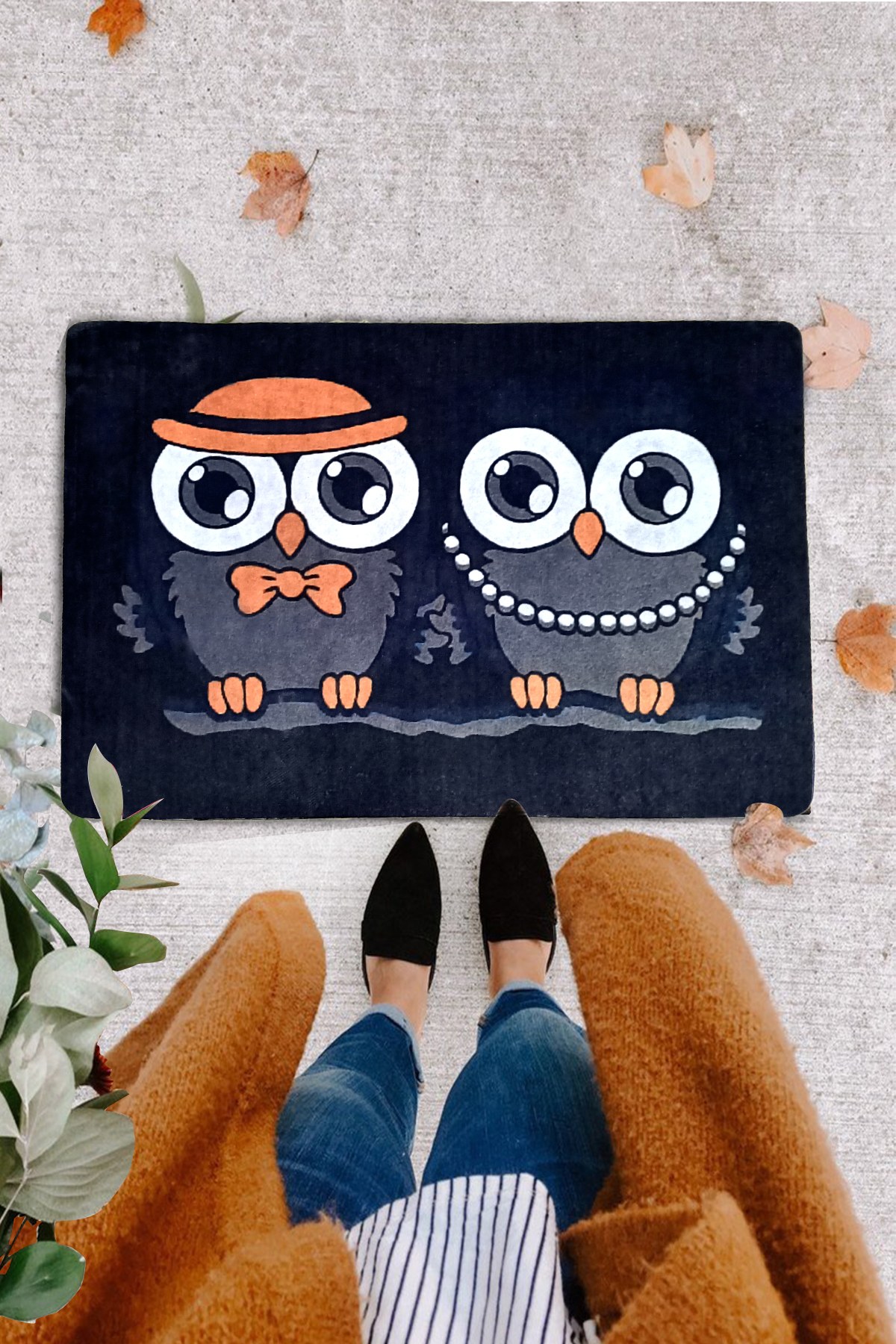 Covoraș din PVC, Night Owl, 40x60 cm, PVC, Multicolor