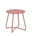 Masuta de cafea pentru gradina/terasa Austin, Bizzotto, D45x45 cm, otel, invelis e-coating, finisaj mat, teracota