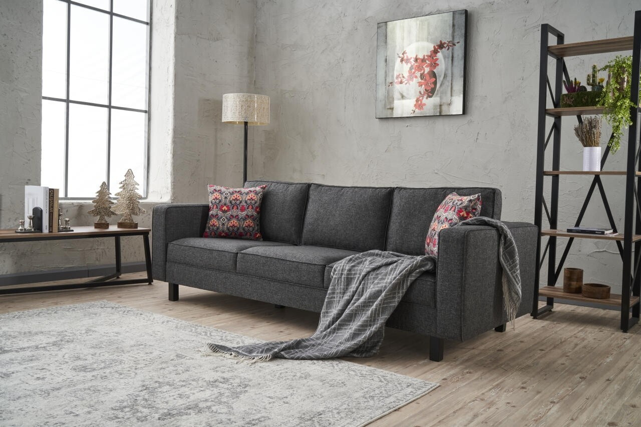 Canapea 3 locuri, Atelier del Sofa, 613LFS1182, Antracit — imaginea 2
