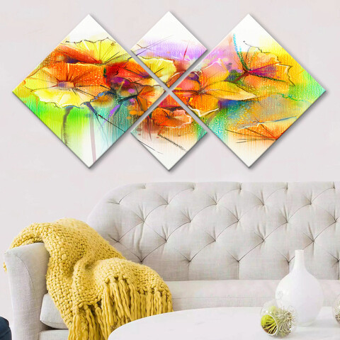 Set 4 tablouri decorative, 4mdf421304551, mdf, imprimat uv, multicolor