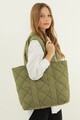 Geanta shopper, Madamra, 21KT12-002 - Khaki, textil, kaki