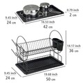 Scurgator de vase, Wenko, Premium Duo Black, 52 x 36 x 24 cm, metal/polipropilena, negru