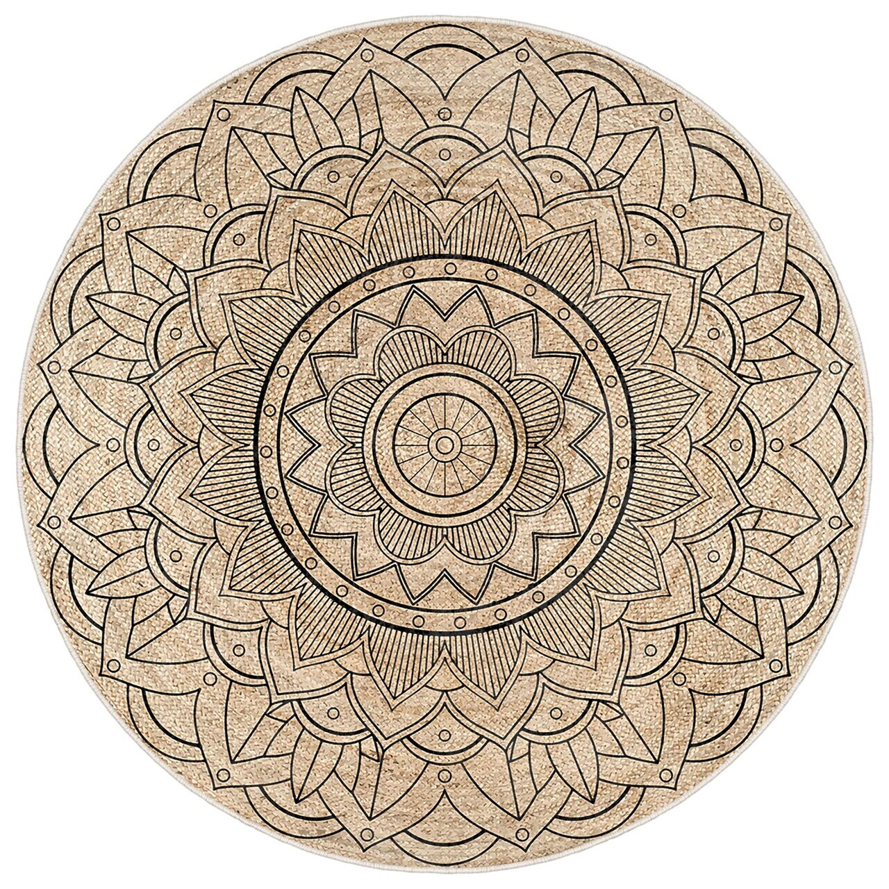 Covor, Woopamuk474, 100x100 cm, Bumbac/Poliester, Crem - view 4