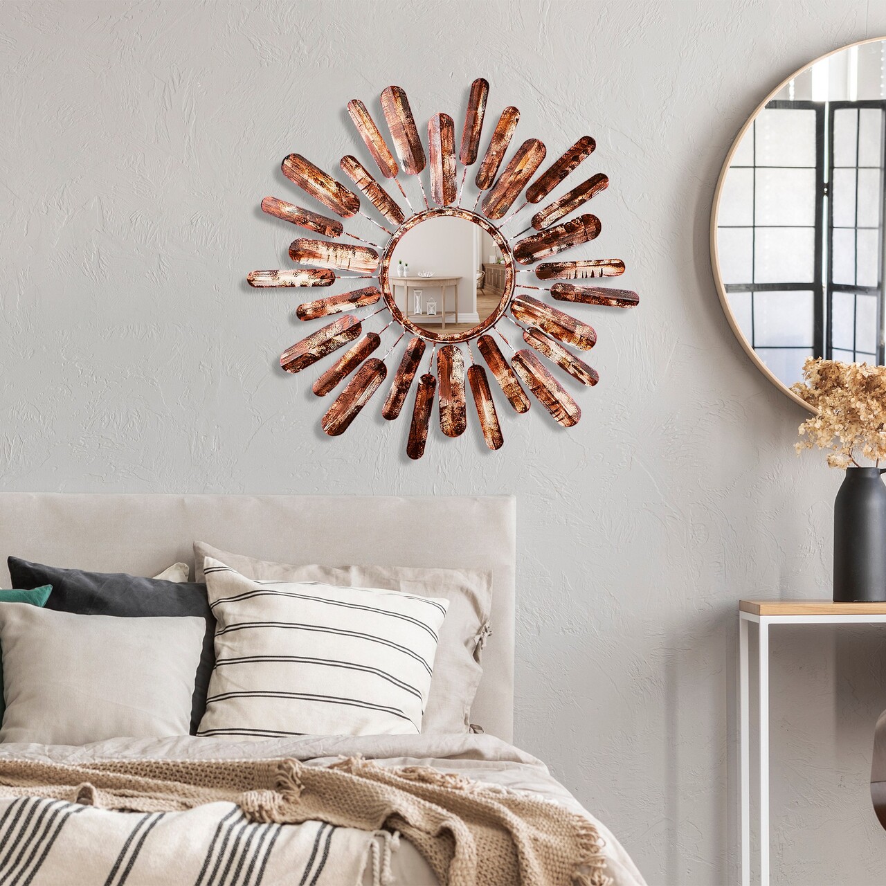 Oglinda decorativa, Mirror Sun 3, Dimensiuni: 75 x 75 x 4 cm, Multicolor - view 3