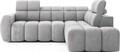 Coltar extensibil dreapta 4 locuri ELTAP, RT-04SO, Falconn, 258x208x107 cm, lemn/poliester, gri