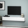 Comoda TV, Inarch, Terra, 180x26x31 cm, PAL, Alb