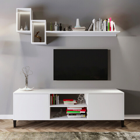 Comoda tv, lacivert, Özel tasarım tv Ünitesi beyaz l510, alb