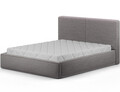 Pat tapitat cu somiera si lada depozitare, 140x200 cm, ELTAP, Pesillo, lemn/poliester, gri