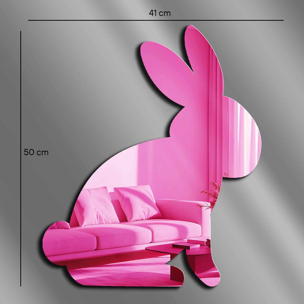 Oglinda decorativa, EAS001PINK, Partea de jos: 100% EVA (Grosime: 10 mm), Roz - view 4