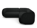 Coltar simetric 5 locuri, Kate, Micadoni, 252x252x76 cm, tesatura boucle, negru