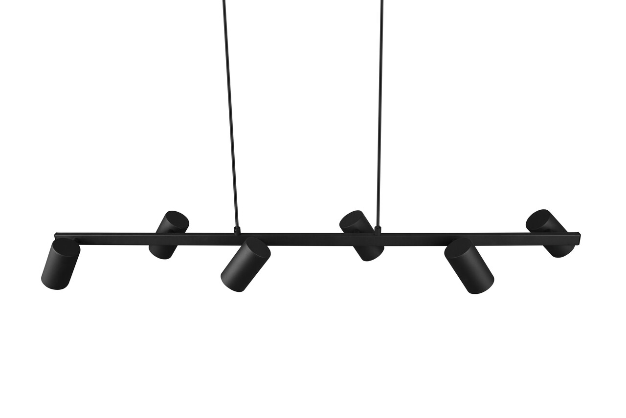 Lustra Marley, TRIO, 115x18x150 cm, 35W, 6x GU10, metal, negru mat